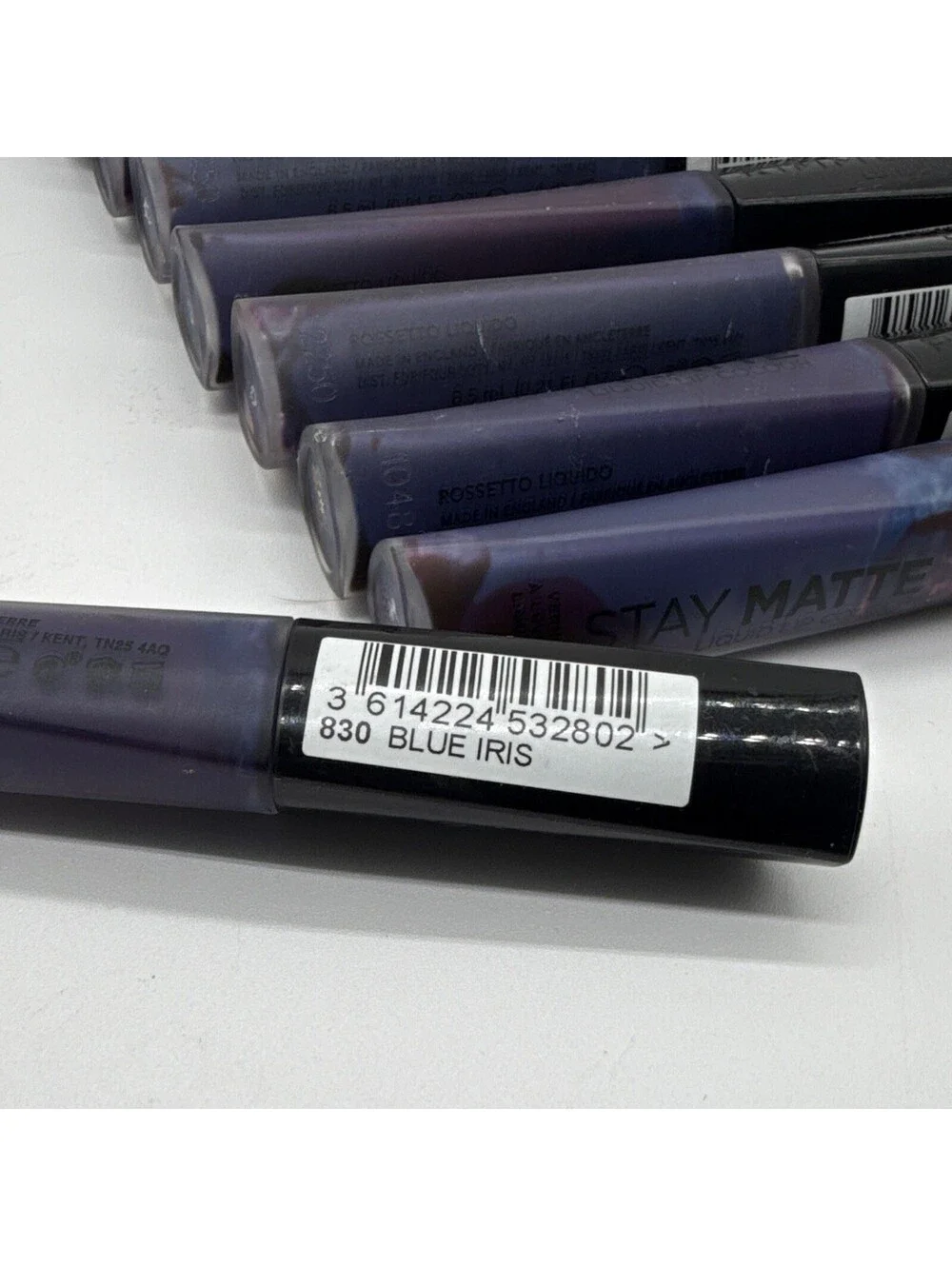 Lot of 10 Rimmel Stay Matte Liquid Lip Color 830 Blue Iris Matte 0.2 fl oz